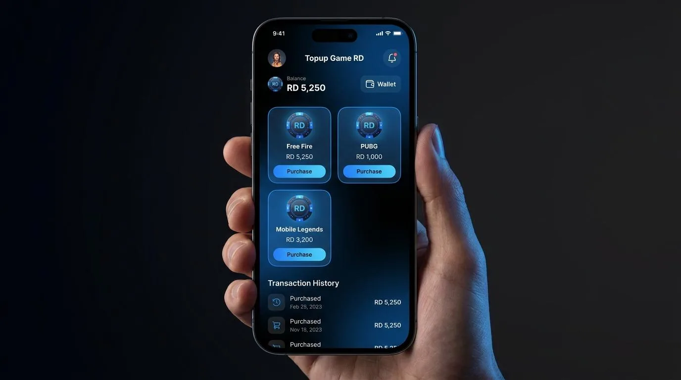 Interface top up game royal dream di 388wingameapp